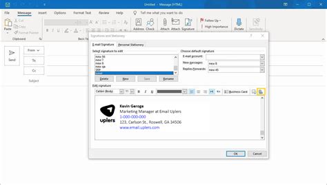 Create and add an email signature in Outlook .